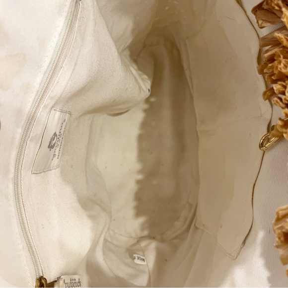 Spartina 449 Bag Womens Straw Fringe Tote Palmetto Leather Straps Beach Resort - Picture 14 of 16